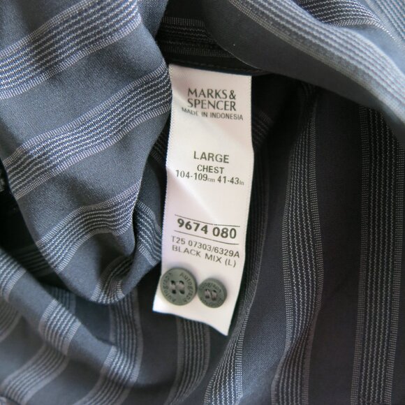 Marks & Spencer Autograph 100% Cotton Button Down Long Sleeve Shirt - Size Large - Picture 7 of 8
